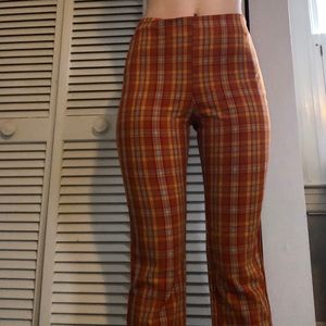 Urban Outfitters orange plaid pants